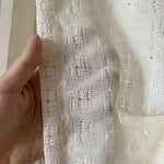 rideau lin beige classique rustique cuisine tirer opacité double face pastille