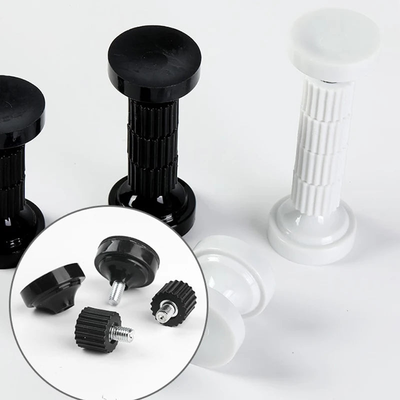 support fixation vis noir bagues rayures modernes anti secouement téléscopique adjustable matériaux attaches auto