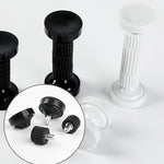 support fixation vis noir bagues rayures modernes anti secouement téléscopique adjustable matériaux attaches auto