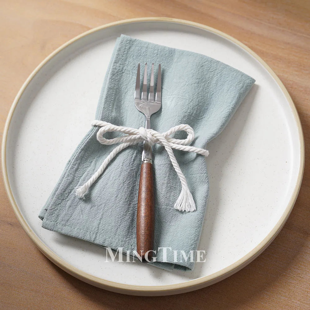 serviettes table coton uni classiques couleurs variées maison party festive