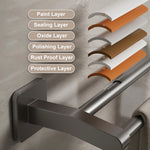porte serviettes mural gris lisse double barre 30 40 50cm moderne minimaliste fixations murales