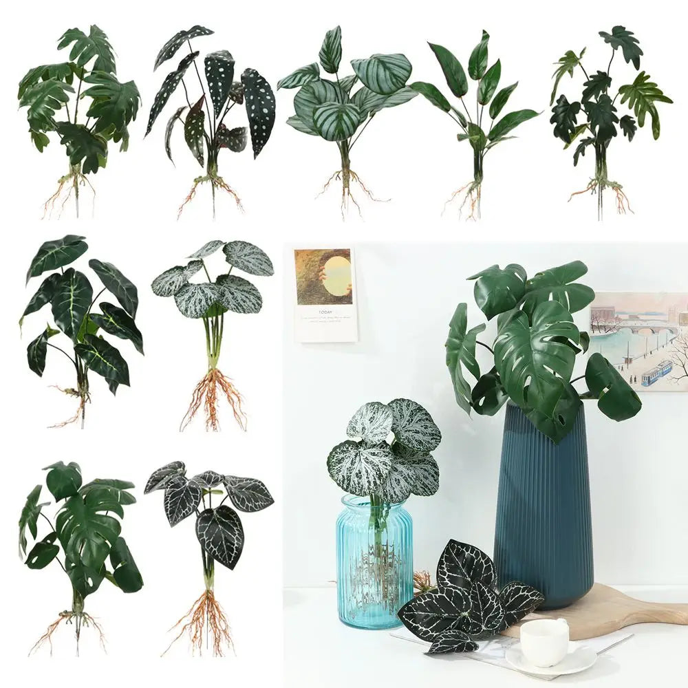 plantes artificielles arbres feuilles vertes moderne décoration extérieure ornement vertes minimalistes