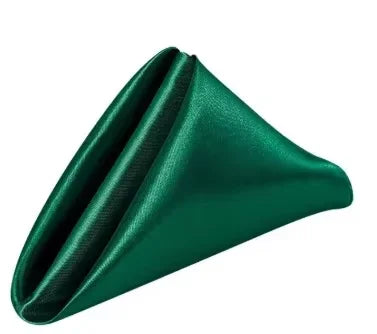 serviettes table vert foncé classiques satinées machine lavables 43cm 43cm restaurant maison