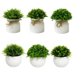 plantes artificielles vertes feuilles fines pot blanc extérieur moderne décoration anniversaire ornement accroché