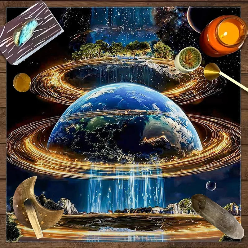 cartes tarot marron clair motifs géométriques classiques réutilisables imperméables machine