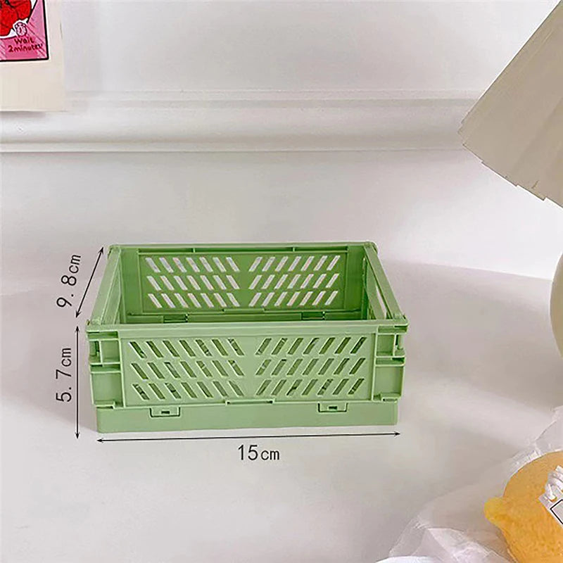 panier pliable moderne beige rose bleu grille ventilation clips latéraux