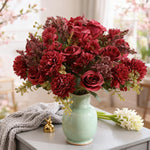 bouquet fleurs artificielles roses marguerites décoration mariage anniversaire extérieur intérieur