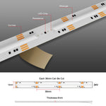 Ruban LED flexible enroulé montrant sa découpe possible