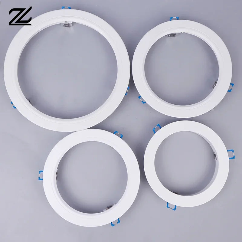 anneaux fixation blancs modernes lampes led rond lisses ab abs bases lampes