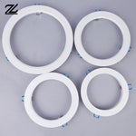 anneaux fixation blancs modernes lampes led rond lisses ab abs bases lampes
