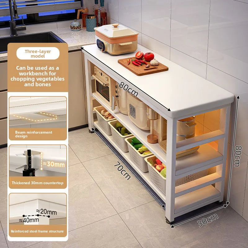 meuble cuisine blanc moderne tiroirs tablettes roulettes multifonctionnel 120cm 60cm 80cm