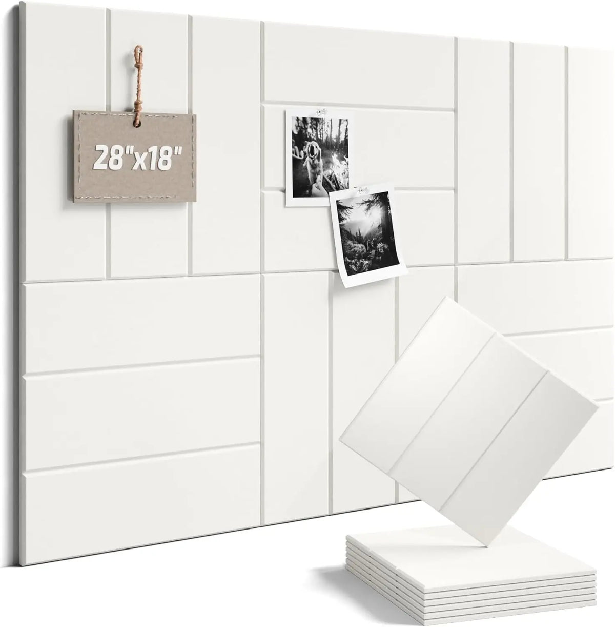 panneaux acoustiques modernes beige clair texture légèrement rugueuse 28.34x18cm 9.45x9.45cm 0.35cm épais adhésif