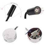 lampe murale led moderne noir blanc or chrome minimaliste contemporaine interrupteur rotatif eyelets