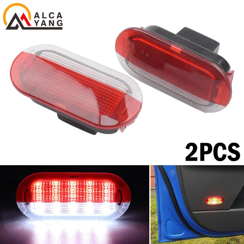 lampe bienvenue porte voiture rouge transparent grille led clips moderne vw golf beetle