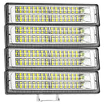barre lumineuse led 84w ip65 double rangée noir support adjustable mounting bracket
