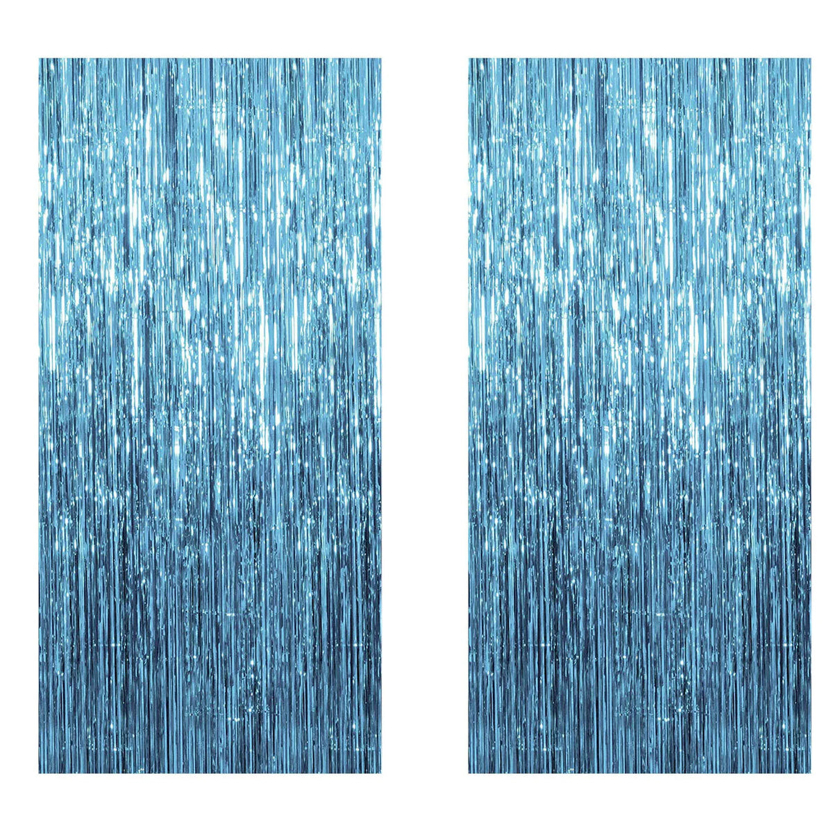 rideau paillettes bleu clair festif décoration anniversaire mariage événement opacité 3.28ft 6.58ft 2paquets