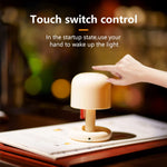 lampe table moderne rechargeable led orange beige interrupteur tactile chambre décoration maison