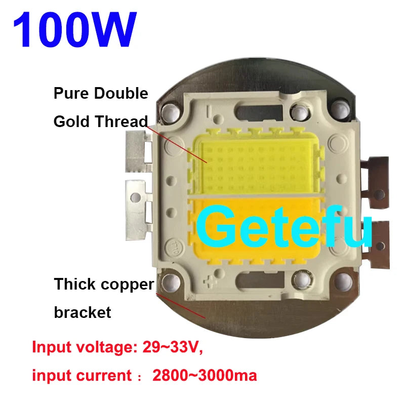 module led deux couleurs 100w blanc jaune grille moderne câbles certification