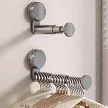 support rangement mural extensible ventouse cintres vêtements accessoires porte vêtements étagère pliante moderne minimaliste
