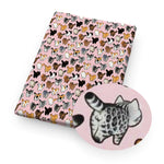 tissu polyester chats motif moderne rose clair bricolage couture quilting artisanal rapide respirant environnement
