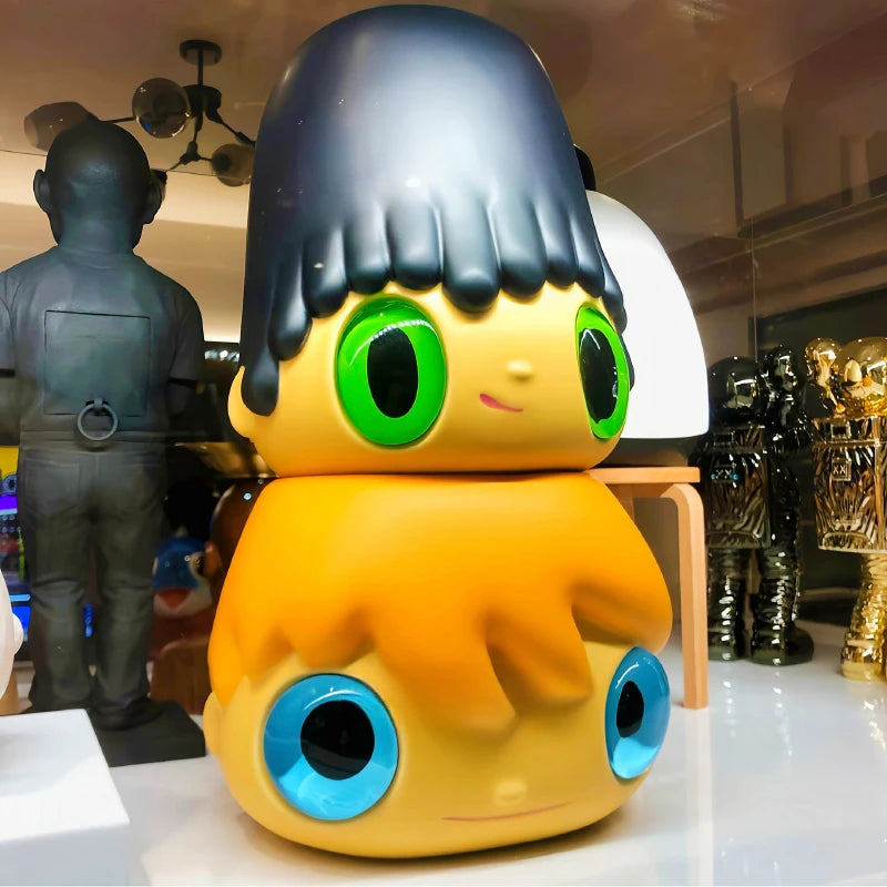 figurines animées grands yeux coiffures variées couleurs vives pack cadeau enfants modernes