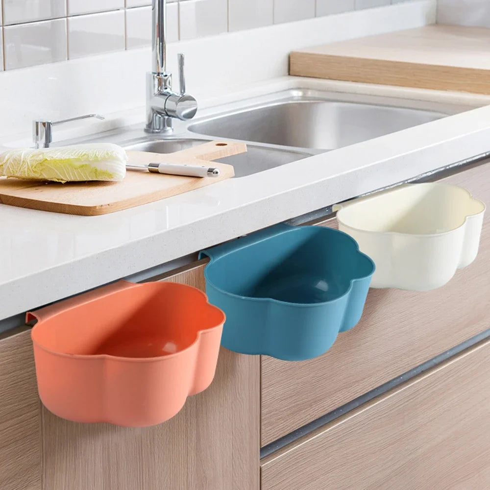 bac légumes moderne plastique respectueux l'environnement bleu orange beige opaque adhésif 23x18x9cm