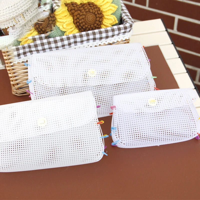 sacs main blancs maille fine modernes métalliques fait main