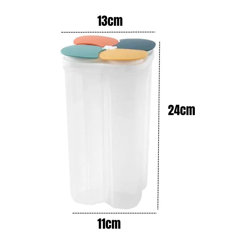 boîtes rangement alimentaire transparentes modernes grilles poignées couvercle mesure