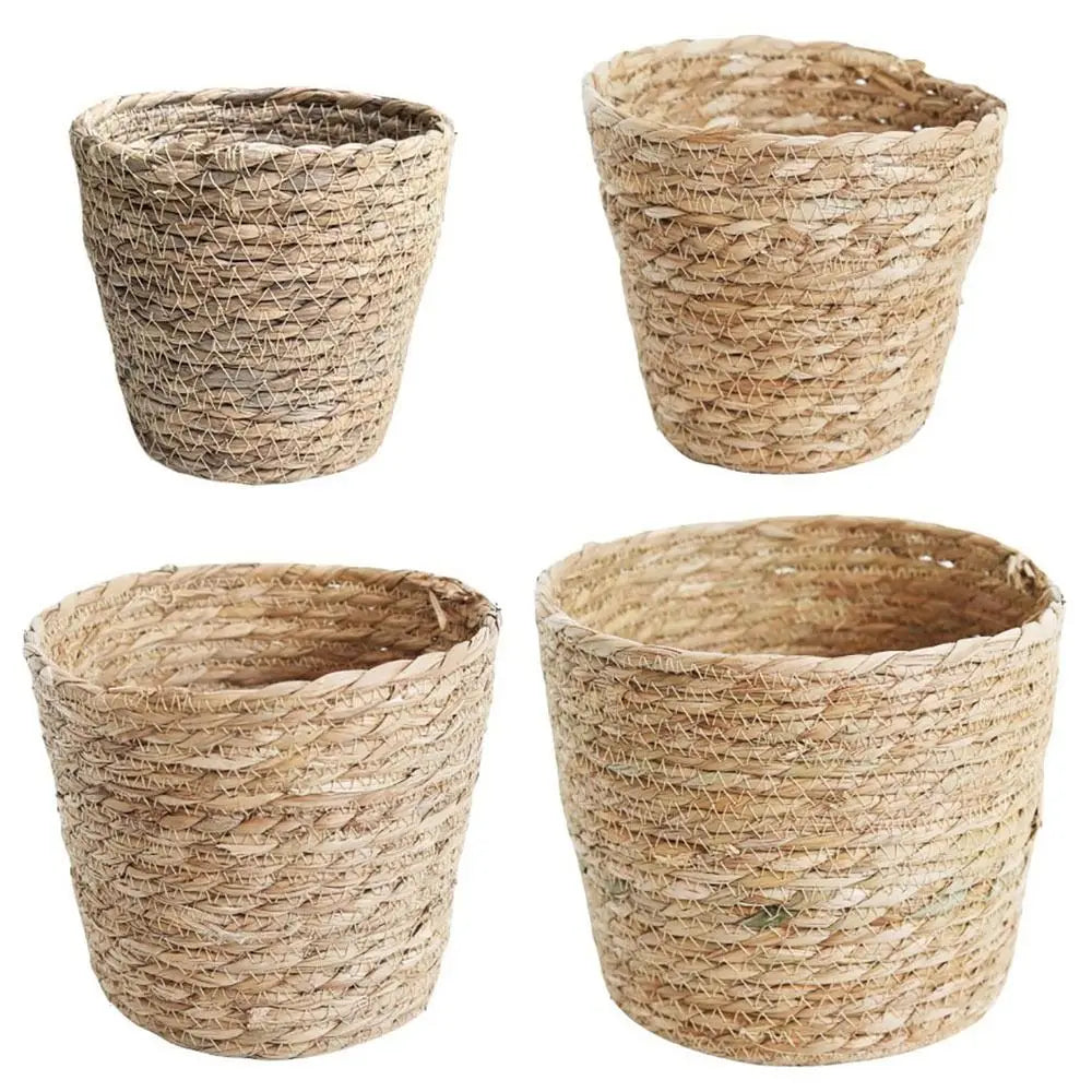 paniers rotin tissé naturel mini small medium large rangement deco terrasse rustic boho chic