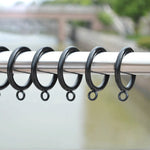 anneaux rideau métal eyelets moderne salle bain chambre noir blanc cuivre argent fixés