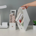 porte documents blanc moderne plastique légèrement rugueux papeterie livres