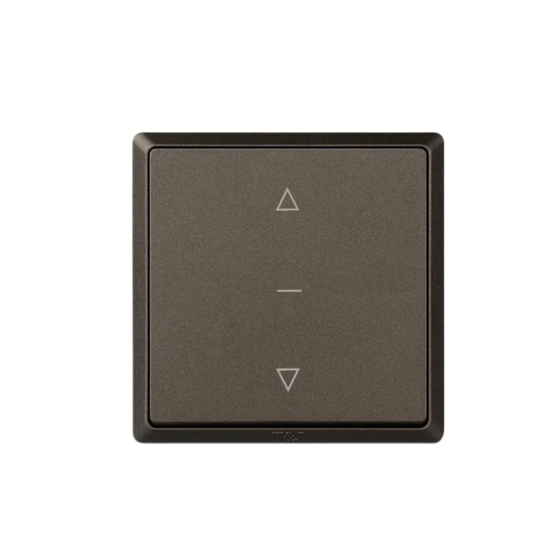 interrupteur rideau blanc gris noir 86mm carré boutons triangles moderne