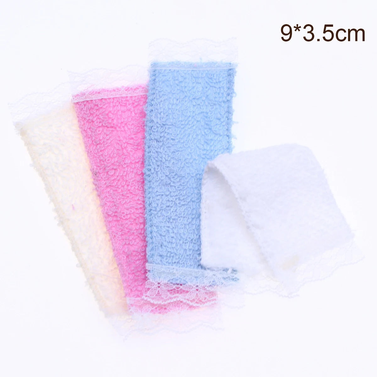pompom bain serviettes moderne doux blanc rose vert violet jaune dentelé pratique chambre