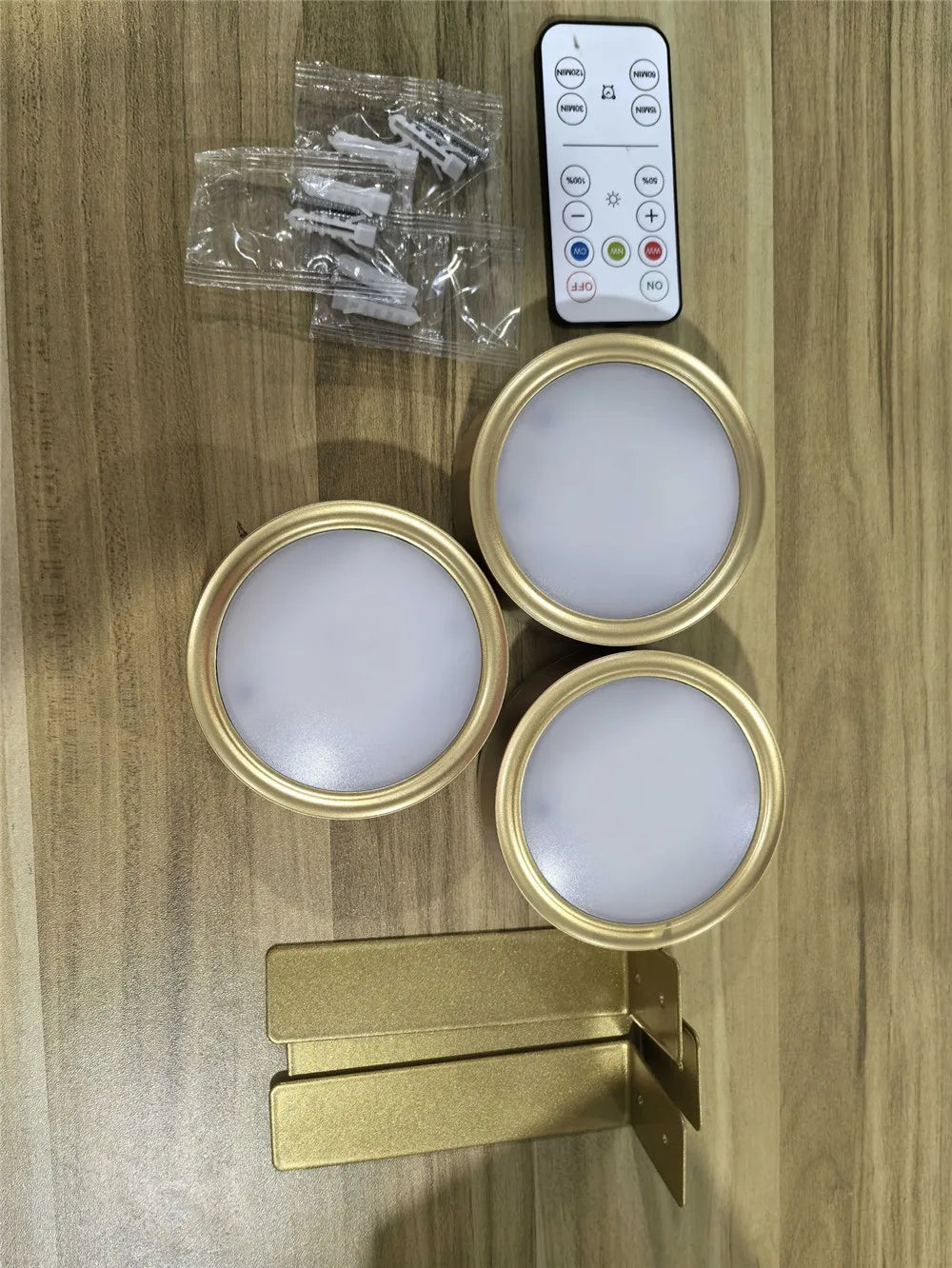 lampe murale led or moderne télécommande éclairage quotidien fixée mur