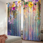 rideau floral multicolore opacité 100% polyester moderne 29x65in 41x90in 51x82in