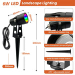 projecteur paysager led noir moderne télécommande éclairage extérieur ip65 étancheRGBO