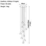 suspension lumineuse led transparente forme organique moderne 249 2000 lumens