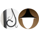 lampe murale noire floral classique éclairage commercial ip44 protégé occlusion fixations grille