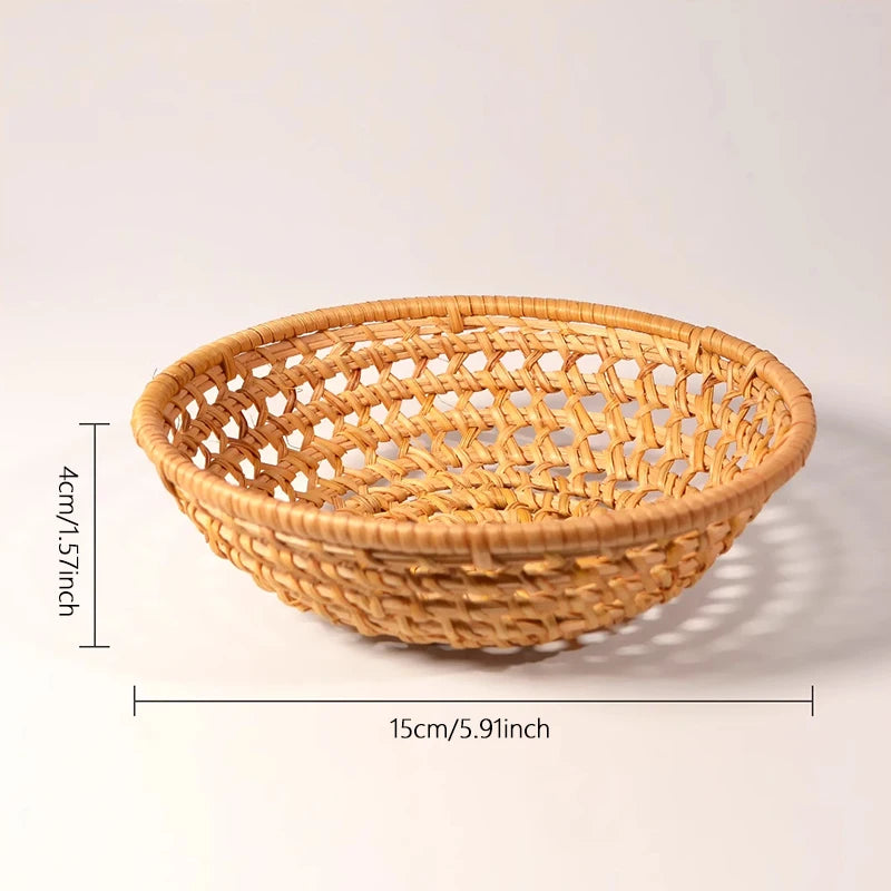paniers rotin tressage géométrique naturel multifonctionnels ménagers réutilisables traditionnels artisanats
