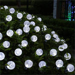 guirlande lumineuse solaire 100 leds multicolore translucides moderne clips extérieur jardin
