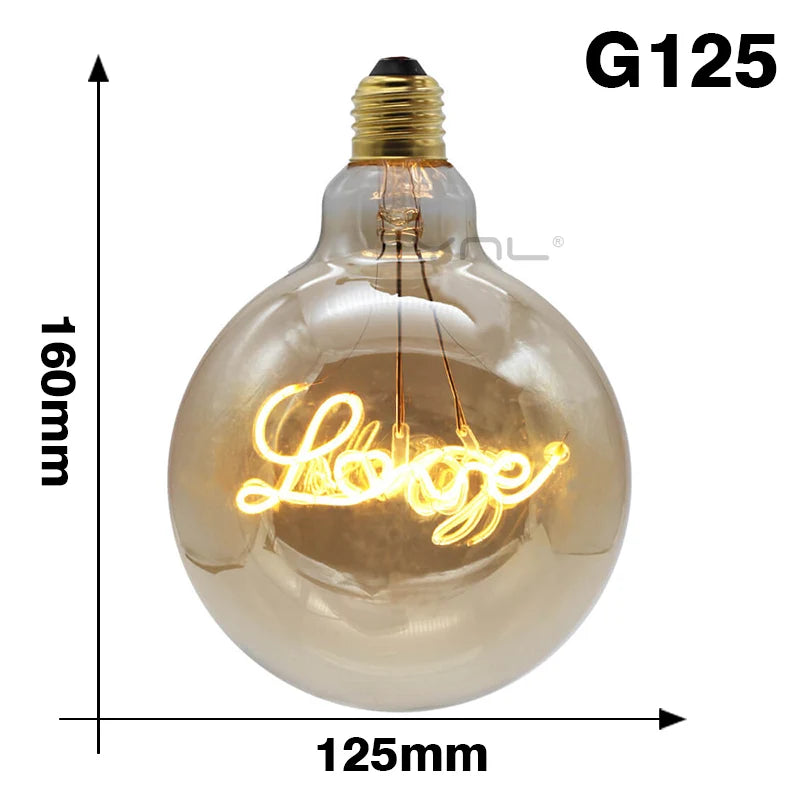 ampoules led transparentes spirale dorée vintage filament e27 220v 4w a60 st64 t45 g80
