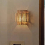 lampes murales bohèmes rustiques fibre naturelle semi transparentes cuisine salle manger