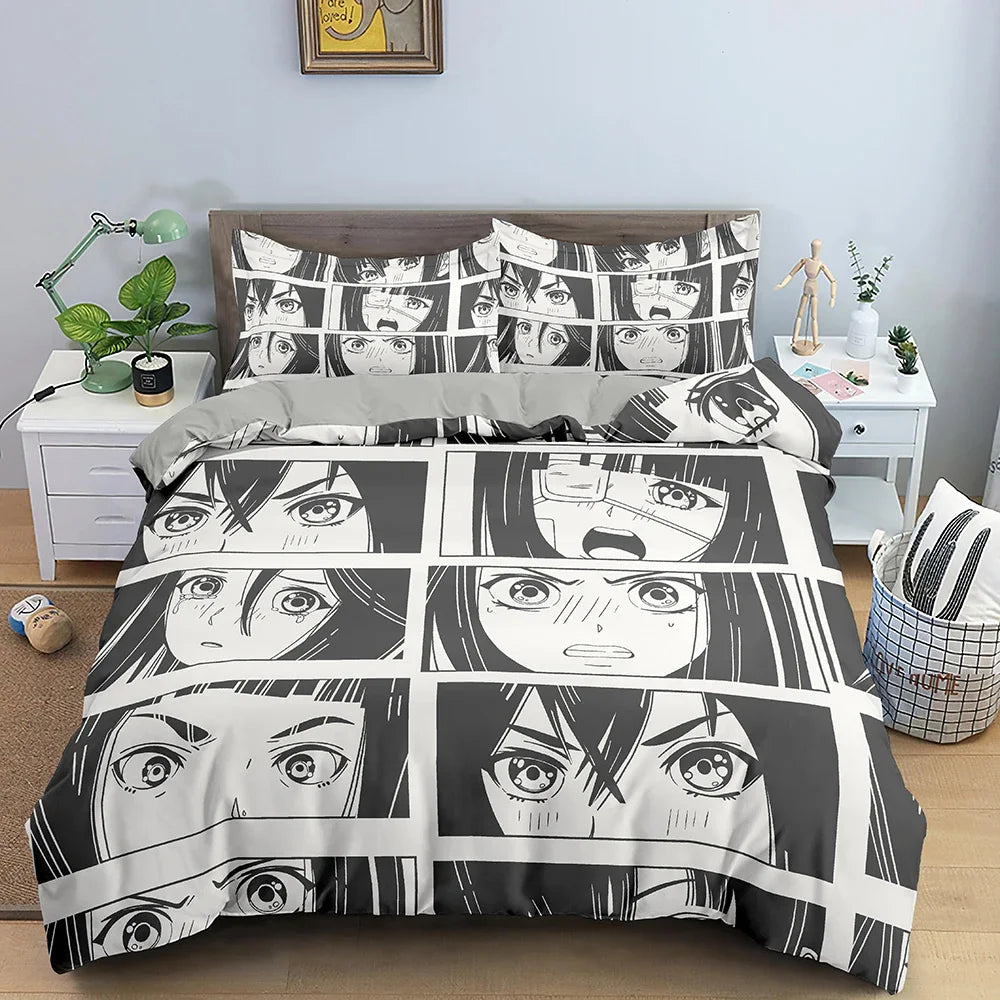 Housse de couette avec motifs hip-hop et rock pour chambre d'ado