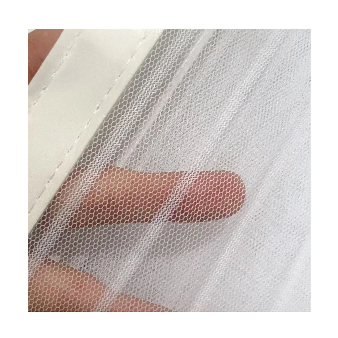 rideau fenêtre moustiquaire blanc maille fine transparente moderne ruban fixation