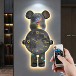 Horloge murale numérique LED silencieuse moderne en design géométrique