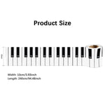 tapis noir blanc clavier piano adhésif maison moderne décoration chambre enfant musique