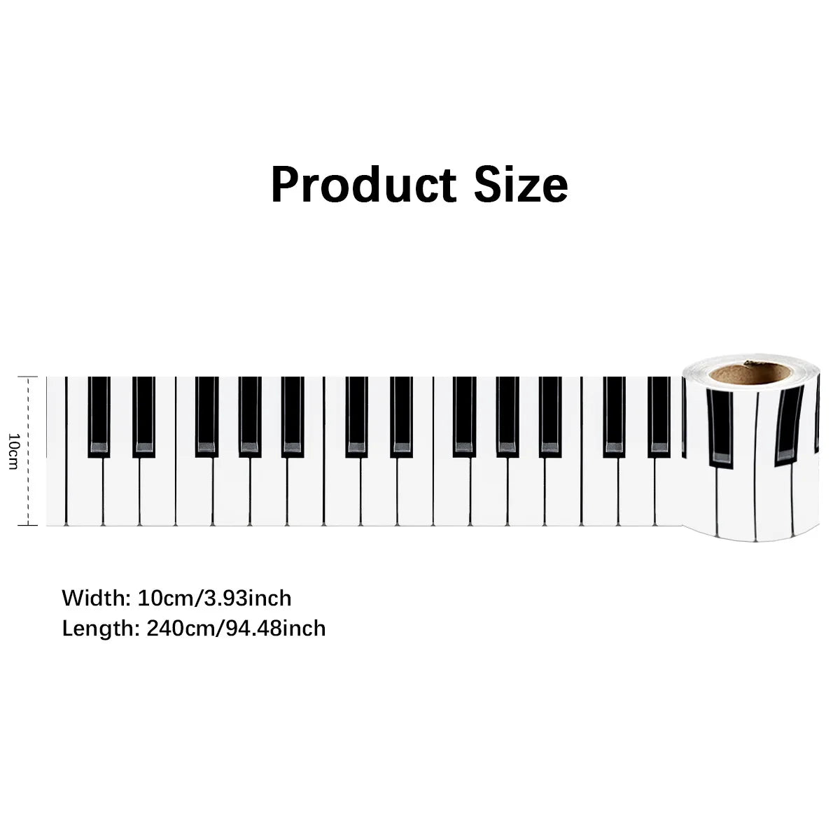 tapis noir blanc clavier piano adhésif maison moderne décoration chambre enfant musique