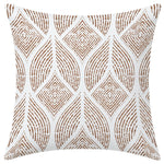 lot housses coussin décoratives motifs géométriques mandalas beige blanc moderne