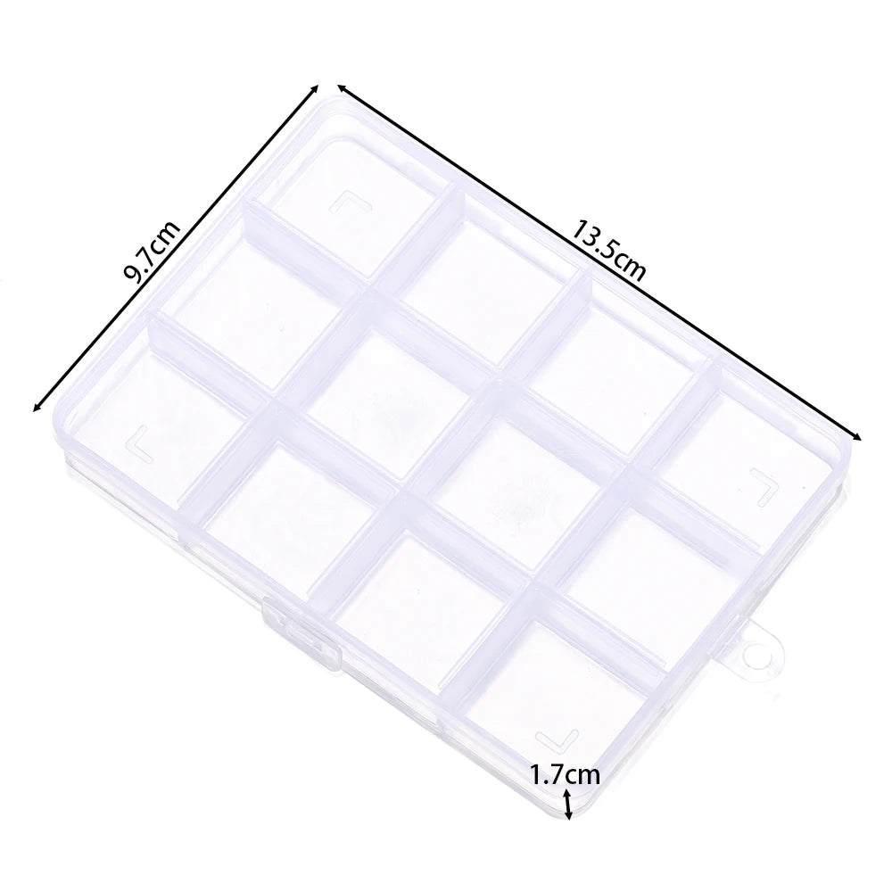 boîtes rangement transparentes 10 15 24 28 grilles clips modernes bijoux bricolage affichage storage