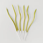 bougies gâteau or rose vert violet blanc lisses brillantes moderne festif anniversaire mariage fiançailles